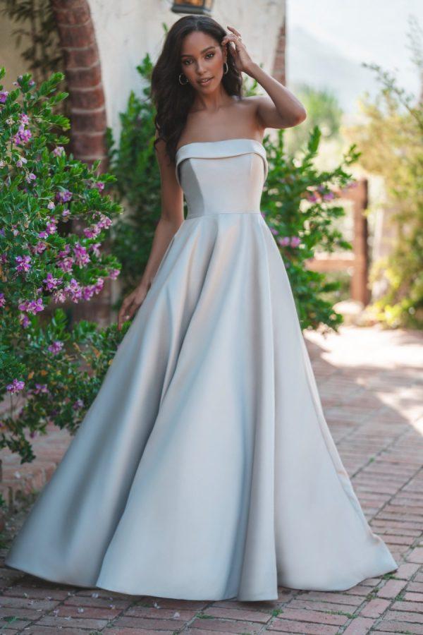 Mikado simplistic ballgown wedding dress