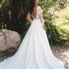 long sleeve mikado skirt wedding dress