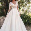 long sleeve mikado skirt wedding dress