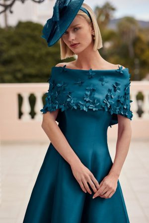 Rosa Clara midi dress with removable bolero.